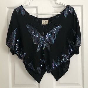 Free People | Butterly 🦋 Blouse | Sequin |